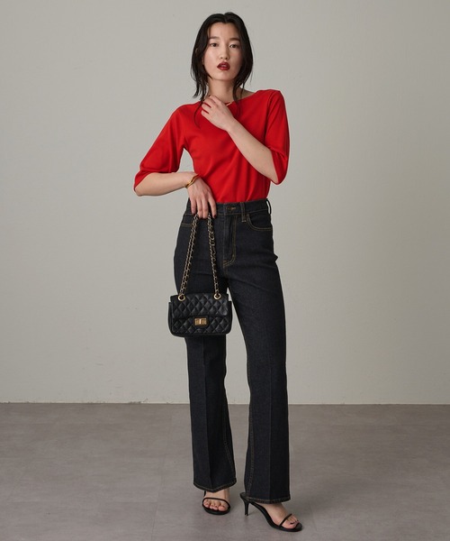 LOUNGEDRESS(ラウンジドレス)の「フレアデニムパンツ(デニムパンツ・レディース・ブラック・23/24/25)」の9枚目の写真