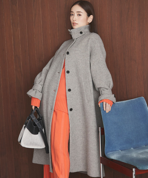 【新色追加】【洗える】ボーダー＆無地バックスリットニット【sustainable】