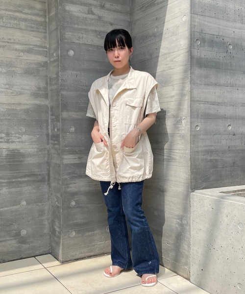 DuKKah（デュカ）の「Dukkah/【低身長向け】ミリタリーベスト（ベスト・レディース・ブラック/カーキ/アイボリー・FREE）」の9枚目の写真