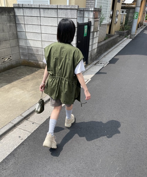 DuKKah（デュカ）の「Dukkah/【低身長向け】ミリタリーベスト（ベスト・レディース・ブラック/カーキ/アイボリー・FREE）」の10枚目の写真