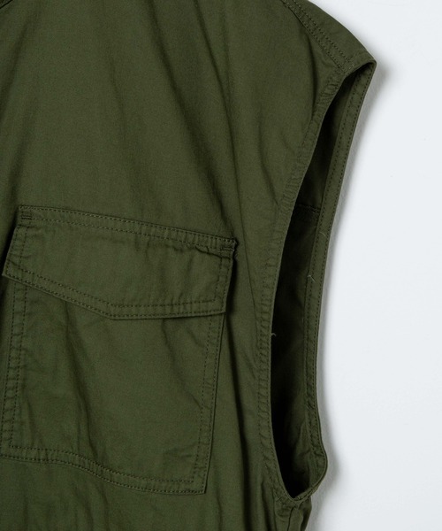 DuKKah（デュカ）の「Dukkah/【低身長向け】ミリタリーベスト（ベスト・レディース・ブラック/カーキ/アイボリー・FREE）」の5枚目の写真