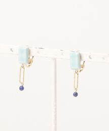 【IRODORI】square＋ソーダライトearring（水色）