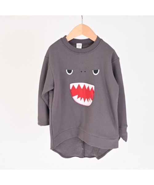 nicohrat（ニコフラート）の「ニコフラート 恐竜トレーナー（スウェット・キッズ・グレー/チャコールグレー・100cm/120cm/140cm/130cm/110cm/90cm）」の4枚目の写真