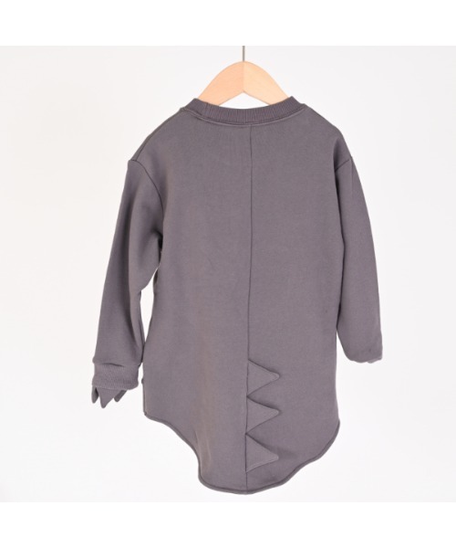 nicohrat（ニコフラート）の「ニコフラート 恐竜トレーナー（スウェット・キッズ・グレー/チャコールグレー・100cm/120cm/140cm/130cm/110cm/90cm）」の5枚目の写真