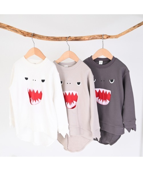 nicohrat（ニコフラート）の「ニコフラート 恐竜トレーナー（スウェット・キッズ・グレー/チャコールグレー・100cm/120cm/140cm/130cm/110cm/90cm）」の10枚目の写真