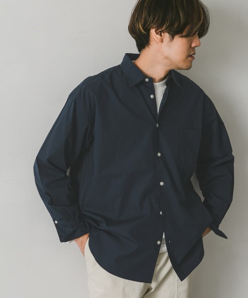 URBAN RESEARCH DOORS(アーバンリサーチドアーズ)の「コットンポプリンレギュラーカラーシャツ(シャツ/ブラウス・メンズ・グレー/ネイビー/バーガンディー・MEDIUM/LARGE)」の3枚目の写真