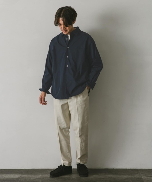 URBAN RESEARCH DOORS(アーバンリサーチドアーズ)の「コットンポプリンレギュラーカラーシャツ(シャツ/ブラウス・メンズ・グレー/ネイビー/バーガンディー・MEDIUM/LARGE)」の15枚目の写真