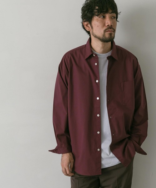 URBAN RESEARCH DOORS(アーバンリサーチドアーズ)の「コットンポプリンレギュラーカラーシャツ(シャツ/ブラウス・メンズ・グレー/ネイビー/バーガンディー・MEDIUM/LARGE)」の19枚目の写真