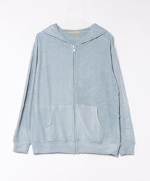 sleeping.com | オリジナルの香り付き素材 メンズ・ゆるふわダブルパイルカットソージップアップパーカー(ルームウェア/パジャマ)