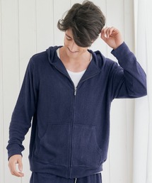 sleeping.com | オリジナルの香り付き素材 メンズ・ゆるふわダブルパイルカットソージップアップパーカー(ルームウェア/パジャマ)