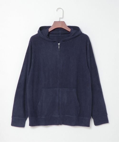 sleeping.com（スリーピングドットコム）の「オリジナルの香り付き素材 メンズ・ゆるふわダブルパイルカットソージップアップパーカー（ルームウェア/パジャマ・メンズ・ネイビー/ベージュ/オリーブ/ライトグレー/スカイブルー・ﾌﾘ-）」の19枚目の写真