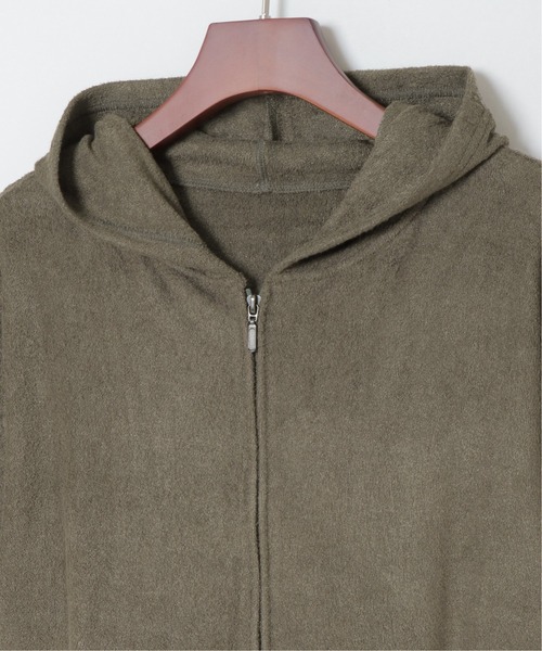 sleeping.com（スリーピングドットコム）の「オリジナルの香り付き素材 メンズ・ゆるふわダブルパイルカットソージップアップパーカー（ルームウェア/パジャマ・メンズ・ネイビー/ベージュ/オリーブ/ライトグレー/スカイブルー・ﾌﾘ-）」の14枚目の写真