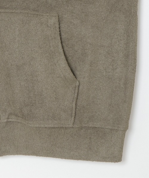 sleeping.com（スリーピングドットコム）の「オリジナルの香り付き素材 メンズ・ゆるふわダブルパイルカットソージップアップパーカー（ルームウェア/パジャマ・メンズ・ネイビー/ベージュ/オリーブ/ライトグレー/スカイブルー・ﾌﾘ-）」の13枚目の写真