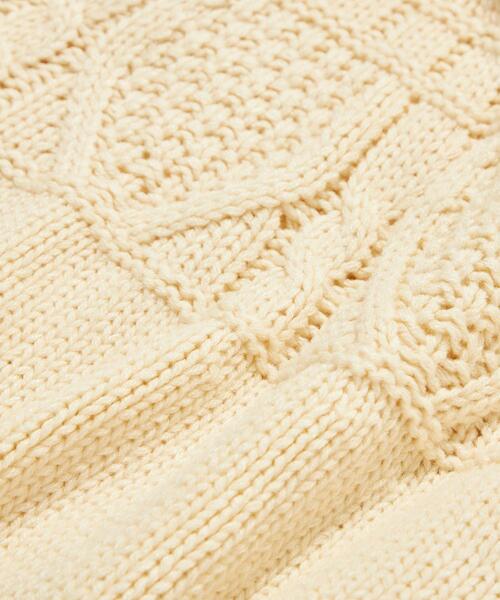 green label relaxing（グリーンレーベルリラクシング）の「＜GLR or＞アラン オーバー 長袖 ニット -ユニセックス-（ニット/セーター・メンズ・ブラック/ダークグリーン/オフホワイト・S/M/L）」の8枚目の写真