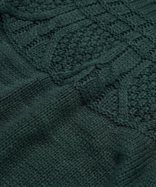 green label relaxing（グリーンレーベルリラクシング）の「＜GLR or＞アラン オーバー 長袖 ニット -ユニセックス-（ニット/セーター・メンズ・ブラック/ダークグリーン/オフホワイト・S/M/L）」の9枚目の写真