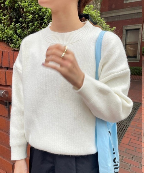 GIMME GIMME(ギミーギミー)の「ベーシックセーター gimw22a003(ニット/セーター・レディース・ホワイト/グレー・FREE)」の21枚目の写真