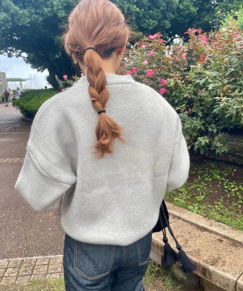 GIMME GIMME(ギミーギミー)の「ベーシックセーター gimw22a003(ニット/セーター・レディース・ホワイト/グレー・FREE)」の12枚目の写真