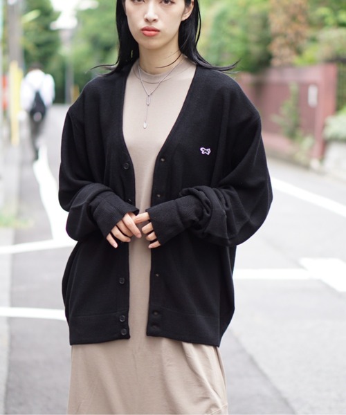 PENNEYS(ぺニーズ)の「PENNEY'S/ペニーズ THE FOX CARDIGAN フォックスカーディガン(ユニセックス)(カーディガン/ボレロ・メンズ・ライトグリーン/ホワイト/ネイビー/ブラック/グリーン/レッド系/マスタード/ブルー系/グリーン系/ベージュ系・LARGE/MEDIUM/SMALL/X-SMALL)」の13枚目の写真