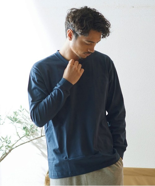 HANES(ヘインズ)の「HANES ロングスリーブTシャツ H5186(Tシャツ/カットソー・メンズ・ダークグレー/ネイビー/ホワイト/ブラック/ヘザーチャコール・M/L/XL)」の1枚目の写真