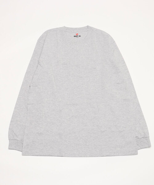 HANES(ヘインズ)の「HANES ロングスリーブTシャツ H5186(Tシャツ/カットソー・メンズ・ダークグレー/ネイビー/ホワイト/ブラック/ヘザーチャコール・M/L/XL)」の18枚目の写真