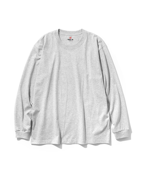 HANES(ヘインズ)の「HANES ロングスリーブTシャツ H5186(Tシャツ/カットソー・メンズ・ダークグレー/ネイビー/ホワイト/ブラック/ヘザーチャコール・M/L/XL)」の15枚目の写真