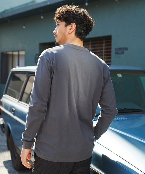 HANES(ヘインズ)の「HANES ロングスリーブTシャツ H5186(Tシャツ/カットソー・メンズ・ダークグレー/ネイビー/ホワイト/ブラック/ヘザーチャコール・M/L/XL)」の20枚目の写真