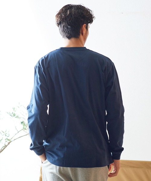 HANES(ヘインズ)の「HANES ロングスリーブTシャツ H5186(Tシャツ/カットソー・メンズ・ダークグレー/ネイビー/ホワイト/ブラック/ヘザーチャコール・M/L/XL)」の21枚目の写真