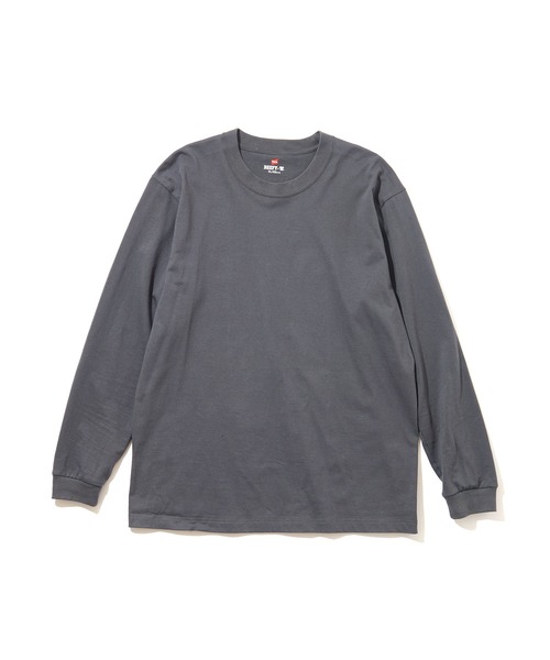 HANES(ヘインズ)の「HANES ロングスリーブTシャツ H5186(Tシャツ/カットソー・メンズ・ダークグレー/ネイビー/ホワイト/ブラック/ヘザーチャコール・M/L/XL)」の22枚目の写真