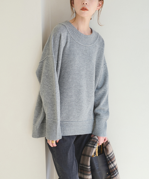 JOURNAL STANDARD（ジャーナルスタンダード）の「ウォッシャブルアウトリンククルーネックプルオーバー（ニット/セーター・レディース・ホワイト/ブラック/グリーン/チャコールグレー・FREE）」の19枚目の写真