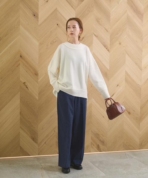 JOURNAL STANDARD（ジャーナルスタンダード）の「ウォッシャブルアウトリンククルーネックプルオーバー（ニット/セーター・レディース・ホワイト/ブラック/グリーン/チャコールグレー・FREE）」の21枚目の写真