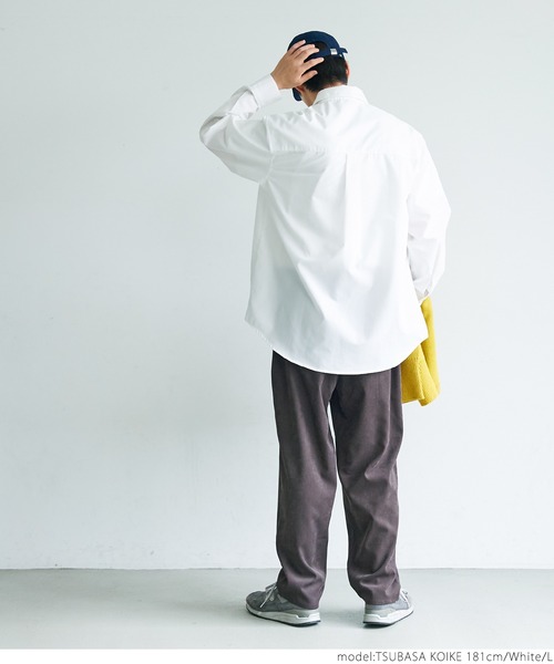 coca（coca）（コカ）の「メンズブロードビッグシルエットシャツ（シャツ/ブラウス・メンズ・ホワイト/ブルー・M/L/XL）」の6枚目の写真