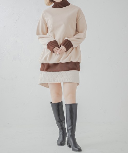 qumerry.（キュメリ）の「裏毛スウェットタートルプルオーバー（スウェット・レディース・ライトブラウン/ベージュ・FREE）」の14枚目の写真