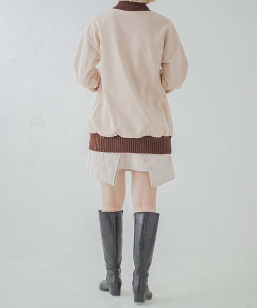 qumerry.（キュメリ）の「裏毛スウェットタートルプルオーバー（スウェット・レディース・ライトブラウン/ベージュ・FREE）」の17枚目の写真