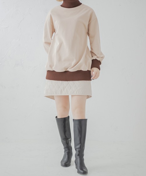 qumerry.（キュメリ）の「裏毛スウェットタートルプルオーバー（スウェット・レディース・ライトブラウン/ベージュ・FREE）」の15枚目の写真