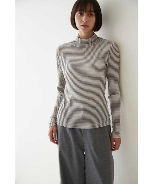 human woman（ヒューマンウーマン）の「◆シアータートルカットソー（Tシャツ/カットソー・レディース・ピンク/ホワイト系その他/イエロー/ブルー/チャコールグレー・MEDIUM）」の3枚目の写真