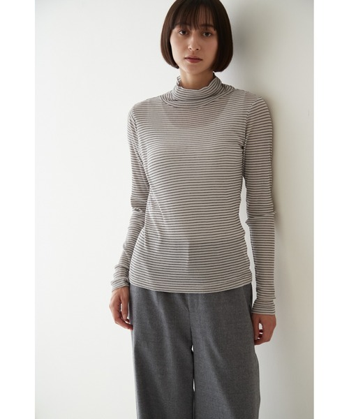human woman（ヒューマンウーマン）の「◆シアータートルカットソー（Tシャツ/カットソー・レディース・ピンク/ホワイト系その他/イエロー/ブルー/チャコールグレー・MEDIUM）」の6枚目の写真