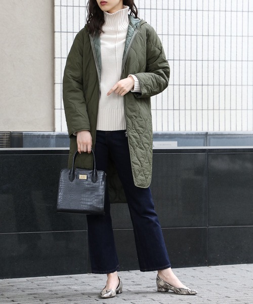 MAISON BREEZE（メゾンブリーズ）の「【MAISON BREEZE】センターシームラインニットタートル セーター（ニット/セーター・レディース・ホワイト/ブラック/ベージュ/ピンク/グリーン・FREE）」の21枚目の写真