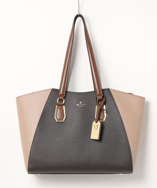 & chouette（アンドシュエット）の「アイコンチャーム A4トートバッグ（トートバッグ・レディース・ワインレッド/ピンク/グレイッシュベージュ/ブラウン・FREE）」の12枚目の写真