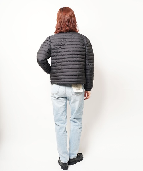 ORCIVAL（オーシバル）の「INNER DOWN CREWNECK JACKET（ノーカラージャケット・レディース・ブラック/ベージュ系その他・1/2）」の7枚目の写真
