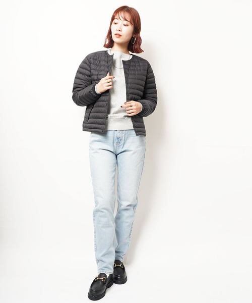 ORCIVAL（オーシバル）の「INNER DOWN CREWNECK JACKET（ノーカラージャケット・レディース・ブラック/ベージュ系その他・1/2）」の5枚目の写真