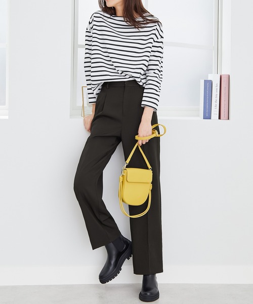 CHAN ME（チャンミ）の「ツイルセンタープレススラックス（スラックス・レディース・ブラック/ブラウン/グレー/オレンジ・SMALL/MEDIUM）」の2枚目の写真