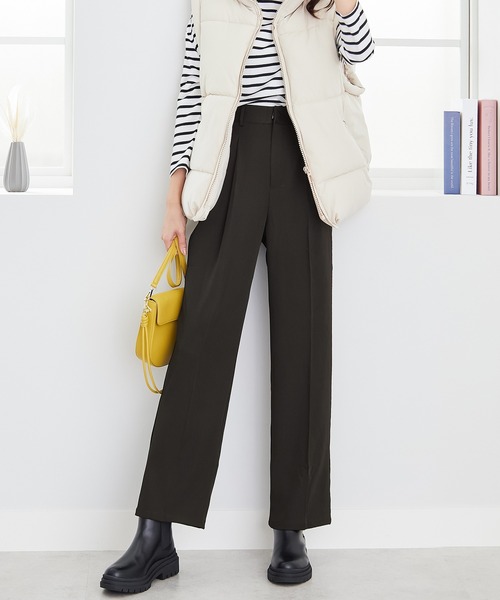 CHAN ME（チャンミ）の「ツイルセンタープレススラックス（スラックス・レディース・ブラック/ブラウン/グレー/オレンジ・SMALL/MEDIUM）」の6枚目の写真