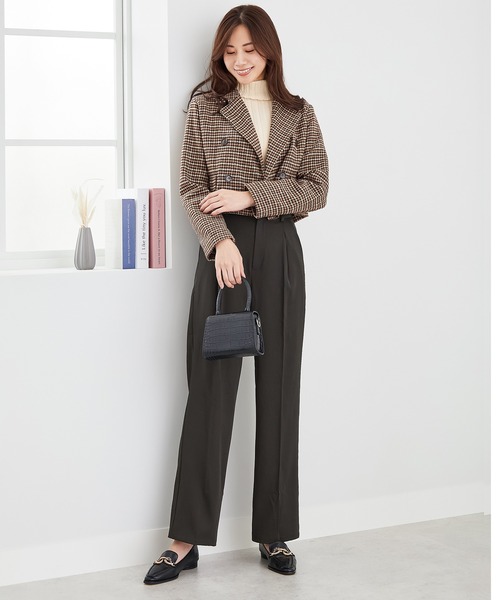 CHAN ME（チャンミ）の「ツイルセンタープレススラックス（スラックス・レディース・ブラック/ブラウン/グレー/オレンジ・SMALL/MEDIUM）」の8枚目の写真