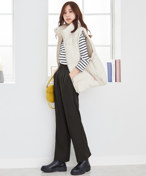 CHAN ME（チャンミ）の「ツイルセンタープレススラックス（スラックス・レディース・ブラック/ブラウン/グレー/オレンジ・SMALL/MEDIUM）」の7枚目の写真