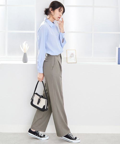 CHAN ME（チャンミ）の「ツイルセンタープレススラックス（スラックス・レディース・ブラック/ブラウン/グレー/オレンジ・SMALL/MEDIUM）」の10枚目の写真