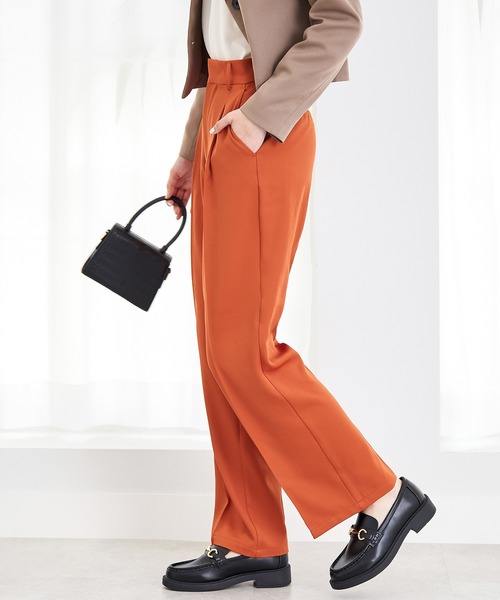 CHAN ME（チャンミ）の「ツイルセンタープレススラックス（スラックス・レディース・ブラック/ブラウン/グレー/オレンジ・SMALL/MEDIUM）」の15枚目の写真