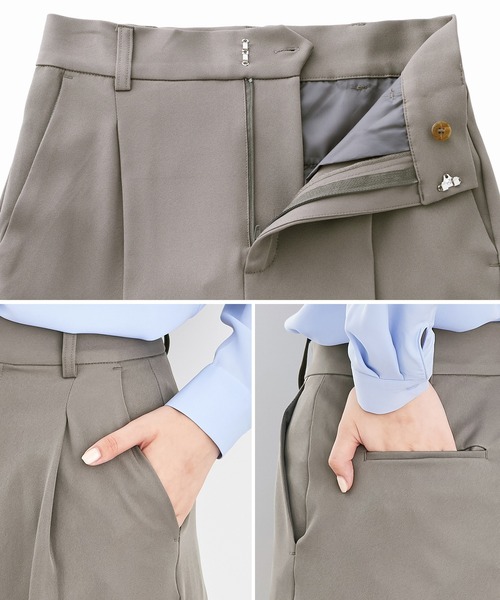 CHAN ME（チャンミ）の「ツイルセンタープレススラックス（スラックス・レディース・ブラック/ブラウン/グレー/オレンジ・SMALL/MEDIUM）」の22枚目の写真