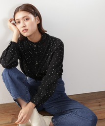 N.（N. Natural Beauty Basic）（エヌエヌナチュラルビューティーベーシック）の「◆プリーツヨークバンドカラーブラウス（シャツ/ブラウス）」