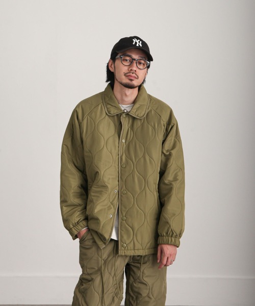 UNCORD（アンコード）の「【UNCORD】QUILTING COACH JACKET/キルティングコーチジャケット（ナイロンジャケット・メンズ・グレイッシュベージュ/カーキ/ブラック・LARGE/X-LARGE/MEDIUM）」の4枚目の写真