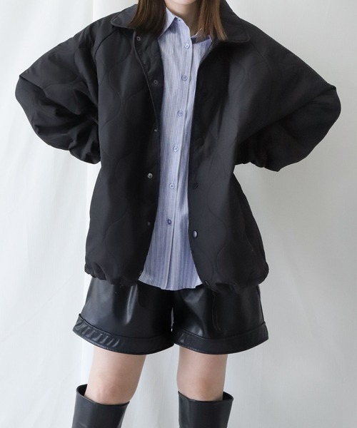 UNCORD（アンコード）の「【UNCORD】QUILTING COACH JACKET/キルティングコーチジャケット（ナイロンジャケット・メンズ・グレイッシュベージュ/カーキ/ブラック・LARGE/X-LARGE/MEDIUM）」の10枚目の写真